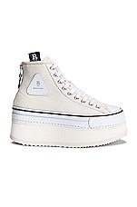 R13 Platform High Top Sneaker in Ecru, view 1, click to view large image.
