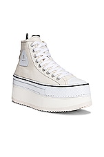 R13 Platform High Top Sneaker in Ecru, view 2, click to view large image.