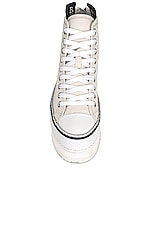 R13 Platform High Top Sneaker in Ecru, view 4, click to view large image.
