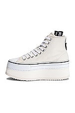 R13 Platform High Top Sneaker in Ecru, view 5, click to view large image.