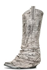 R13 Mid Cowboy Boots in Distressed Grey, view 5, click to view large image.