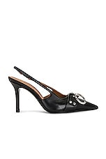 R13 Sling Back Heel Pump in Black, view 1, click to view large image.