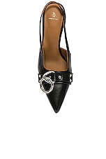 R13 Sling Back Heel Pump in Black, view 4, click to view large image.