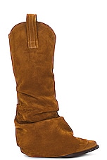 R13 Mid Cowboy Boots in Light Brown, view 1, click to view large image.