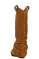 R13 Mid Cowboy Boots in Light Brown, view 3, click to view large image.