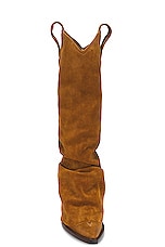R13 Mid Cowboy Boots in Light Brown, view 4, click to view large image.