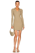 The Range Polo Mini Dress in Moss, view 1, click to view large image.