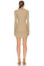 The Range Polo Mini Dress in Moss, view 3, click to view large image.