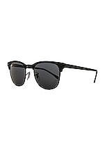 Ray-Ban Clubmaster Metal Sunglasses in Black, view 2, click to view large image.
