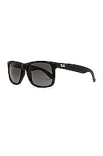 Ray-Ban Justin 55mm Polarized Sunglasses in Black, view 2, click to view large image.