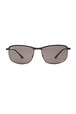 Ray-Ban Chromance Rectangular Sunglasses in Black, view 1, click to view large image.
