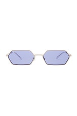 Ray-Ban Yevi Sunglasses in Blue, view 1, click to view large image.