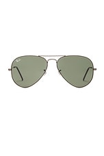 Ray-Ban Classic Aviator Sunglasses in Gunmetal, view 1, click to view large image.