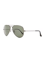 Ray-Ban Classic Aviator Sunglasses in Gunmetal, view 2, click to view large image.