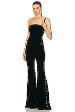 Roberto Cavalli Wide Leg Pant in Nero 191101, view 4, click to view large image.