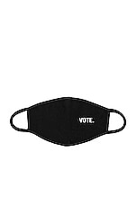 RE/DONE Jersey &quot;VOTE&quot; Mask in Black, view 1, click to view large image.