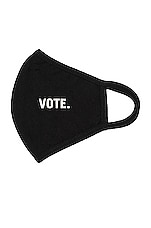 RE/DONE Jersey &quot;VOTE&quot; Mask in Black, view 2, click to view large image.