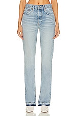 RE/DONE 70's High Rise Skinny Bootcut in Opal Indigo, view 1, click to view large image.
