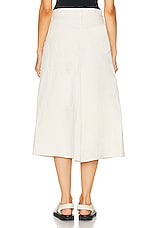 RE/DONE Mid Rise Seamed Skirt in Vintage White, view 3, click to view large image.
