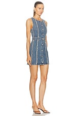 RE/DONE Fray Denim Dress in Bruna, view 2, click to view large image.