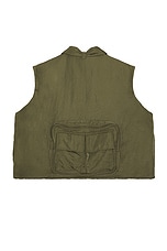 Reebok x Hed Mayner Pocketed Vest in Army Green, view 2, click to view large image.