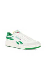 Reebok Club C Revenge Vintage in White & Green, view 2, click to view large image.