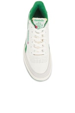 Reebok Club C Revenge Vintage in White & Green, view 4, click to view large image.