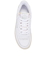 Reebok Club C 85 Vintage in White, view 4, click to view large image.