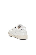 Reebok Club C 85 Vintage Sneaker in Chalk, Black, & Paper White, view 3, click to view large image.