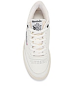 Reebok Club C 85 Vintage Sneaker in Chalk, Black, & Paper White, view 4, click to view large image.