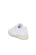 Reebok Club C 85 Vintage Sneaker in White, Purgry, & Paper White, view 3, click to view large image.