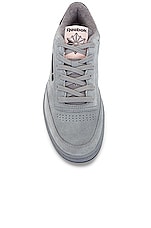 Reebok X NGG Club C Sneaker In Light Grey &amp; Black in Light Grey & Black, view 4, click to view large image.