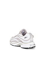 Reebok Premier Pump Paris Trainer Sneaker in Moonstone, White, & Purgry, view 3, click to view large image.