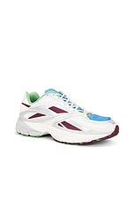 Reebok Premier Road Modern Sneaker in White & Silver Mix, view 2, click to view large image.