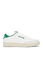 Reebok X NGG Club C Sneaker In White &amp; Green in White & Green, view 1, click to view large image.