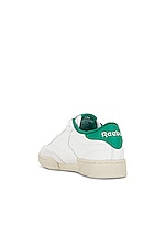 Reebok X NGG Club C Sneaker In White &amp; Green in White & Green, view 3, click to view large image.