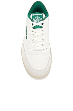 Reebok X NGG Club C Sneaker In White &amp; Green in White & Green, view 4, click to view large image.
