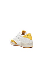 Reebok X NGG Club C Sneaker In White &amp; Orange in White & Orange, view 3, click to view large image.