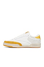Reebok X NGG Club C Sneaker In White &amp; Orange in White & Orange, view 5, click to view large image.