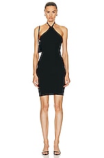 REMAIN Ribbed Mini Dress in BLACK, view 1, click to view large image.