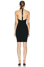 REMAIN Ribbed Mini Dress in BLACK, view 3, click to view large image.