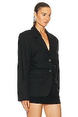 REMAIN Drapy Suiting Blazer in Black, view 2, click to view large image.