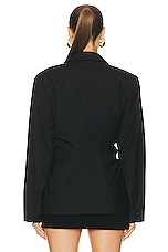 REMAIN Drapy Suiting Blazer in Black, view 3, click to view large image.