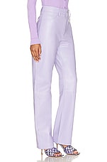 REMAIN Leather Straight Pant in Pastel Lilac, view 2, click to view large image.