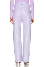 REMAIN Leather Straight Pant in Pastel Lilac, view 3, click to view large image.
