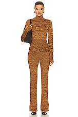 REMAIN Ribbed Staight Pants in Old Gold Combo, view 4, click to view large image.
