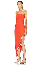Rachel Gilbert Kyra Dress in Flame, view 3, click to view large image.