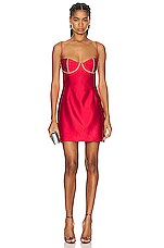 Rachel Gilbert Rozalia Mini Dress in Red, view 1, click to view large image.