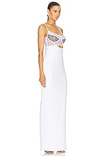 Rachel Gilbert Hartley Gown in Ivory, view 2, click to view large image.