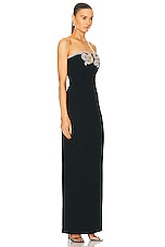 Rachel Gilbert Lukas Gown in Black, view 2, click to view large image.